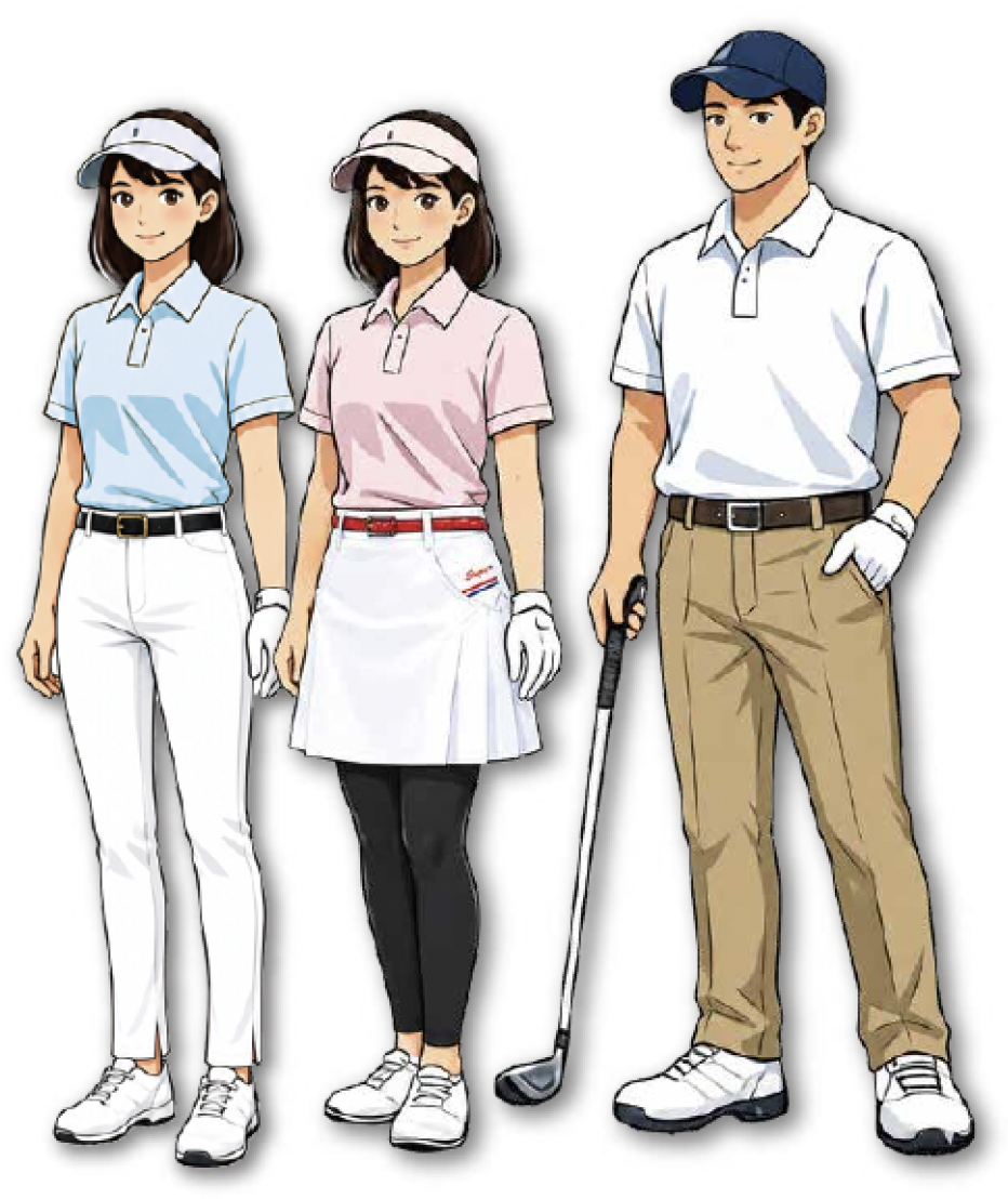 プレー時の服装のイメージイラスト